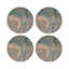 Agate Malachite Vegan Leather Round Coasters-1381110171