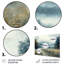 «Blue Green Misty Valley Farmhouse III», ensemble d'art mural de ferme-1368485450-1368485452