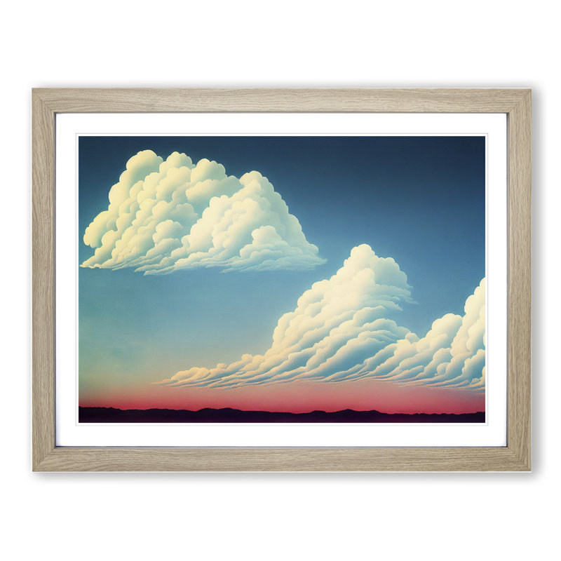 Unbelievable Clouds - Framed Print, 46cm H x 64cm W x 2cm D, Oak