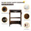 Ensemble de meuble-lavabo 24 po, meuble-lavabo simple autoportant avec comptoir en céramique, meuble-lavabo sur pied avec 2 portes et 1 tablette-672330647-672330645