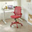 Chaise de bureau ergonomique de 350 lb, siège social, dossier en filet, mousse moulée intégrée, assise confortable, accoudoir rabattable, chaise multifonctionnelle ignifuge, rotative et relevable (rouge)-331998760-331998763