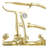 3 Handle Bathroom Clawfoot Tub Faucet with Diverter-98016262