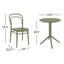 Ensemble bistro 3 pièces avec chaises empilables l 23,6 po Farrah-87528004