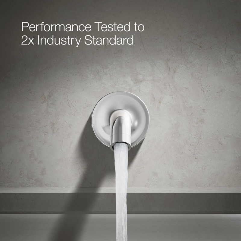 Purist® Wall-Mount Non-Diverter Bath Spout, 35-Degrees, Polished Chrome