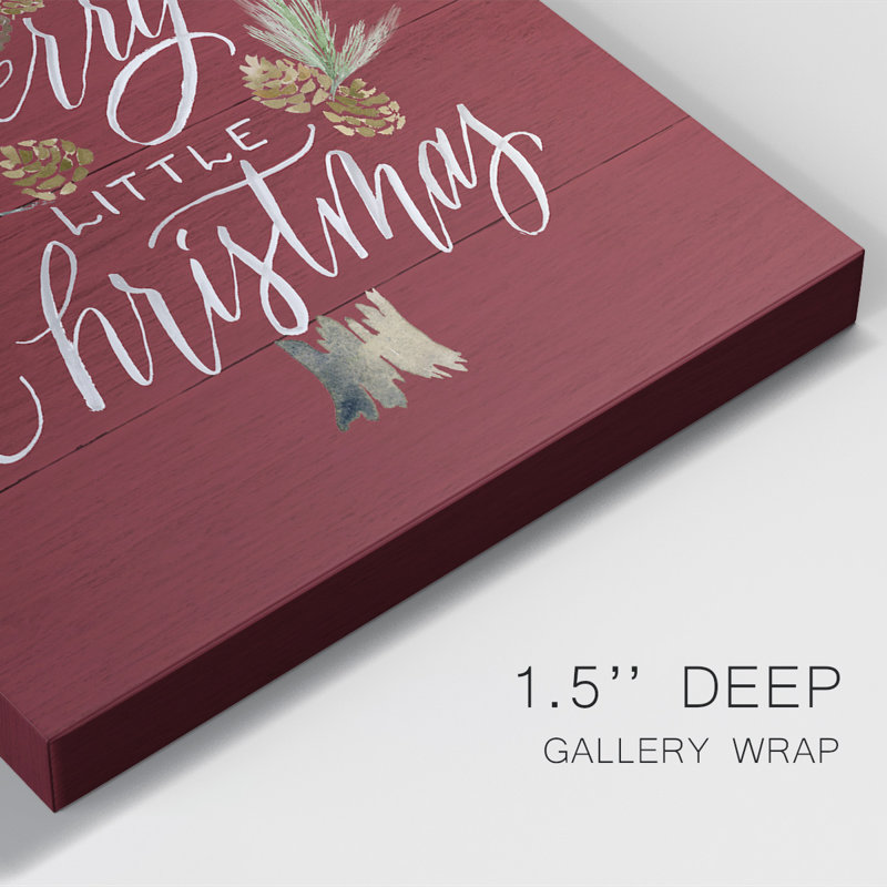 «Merry Little Christmas», reproduction sur toile tendue, H 48 po x l 32 po x P 1 po