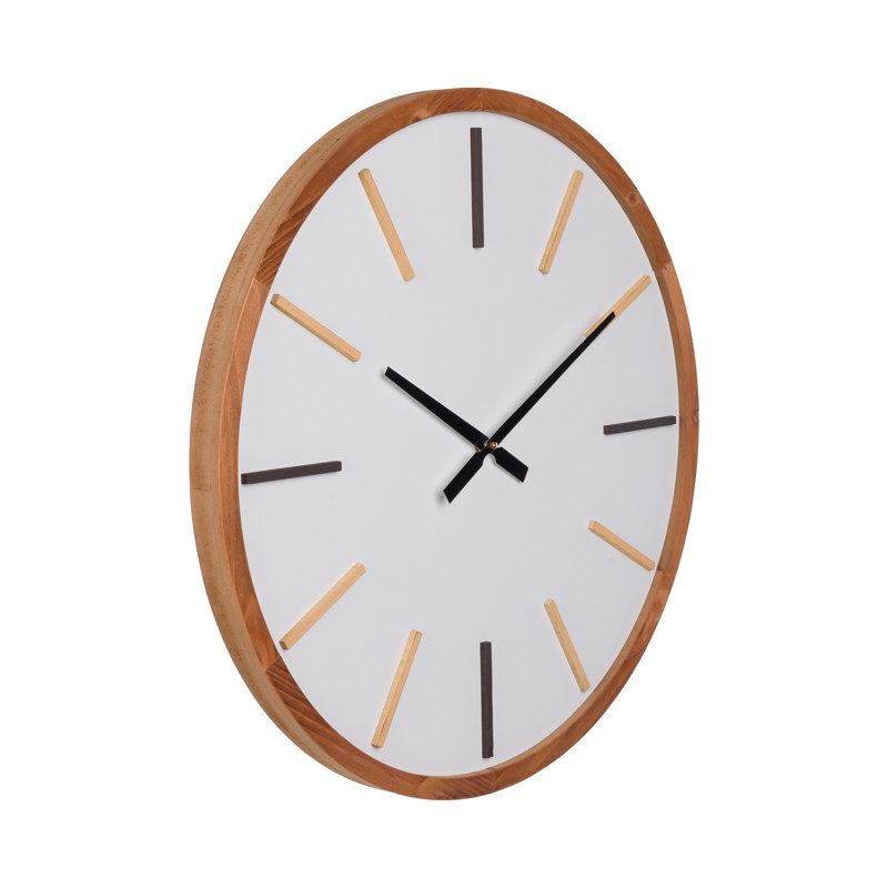 Kali Minimalistic Wood Round Wall Clock