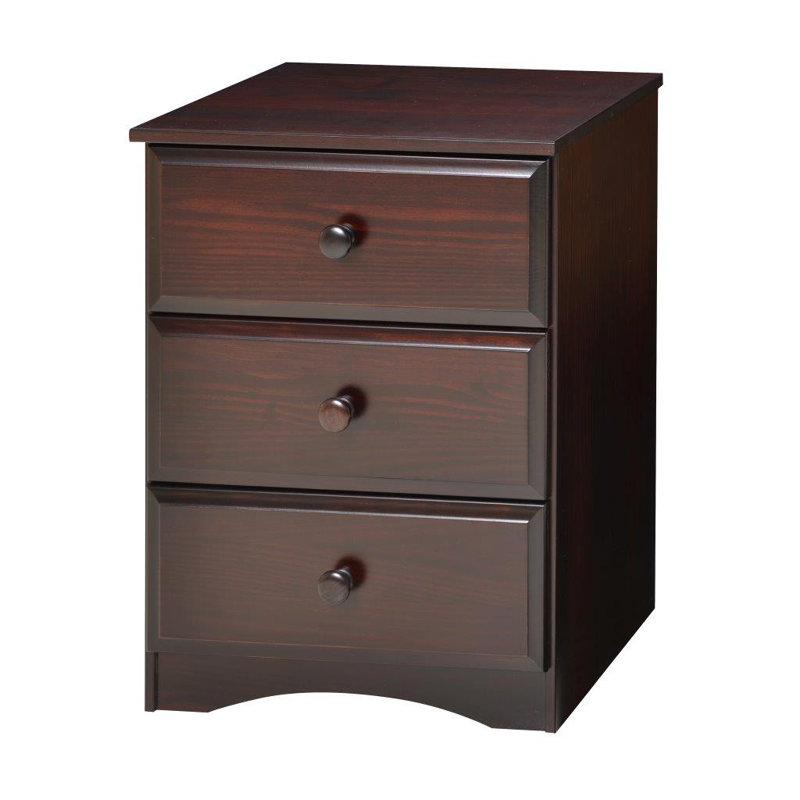 Commode 3 tiroirs Alayna, Cappuccino