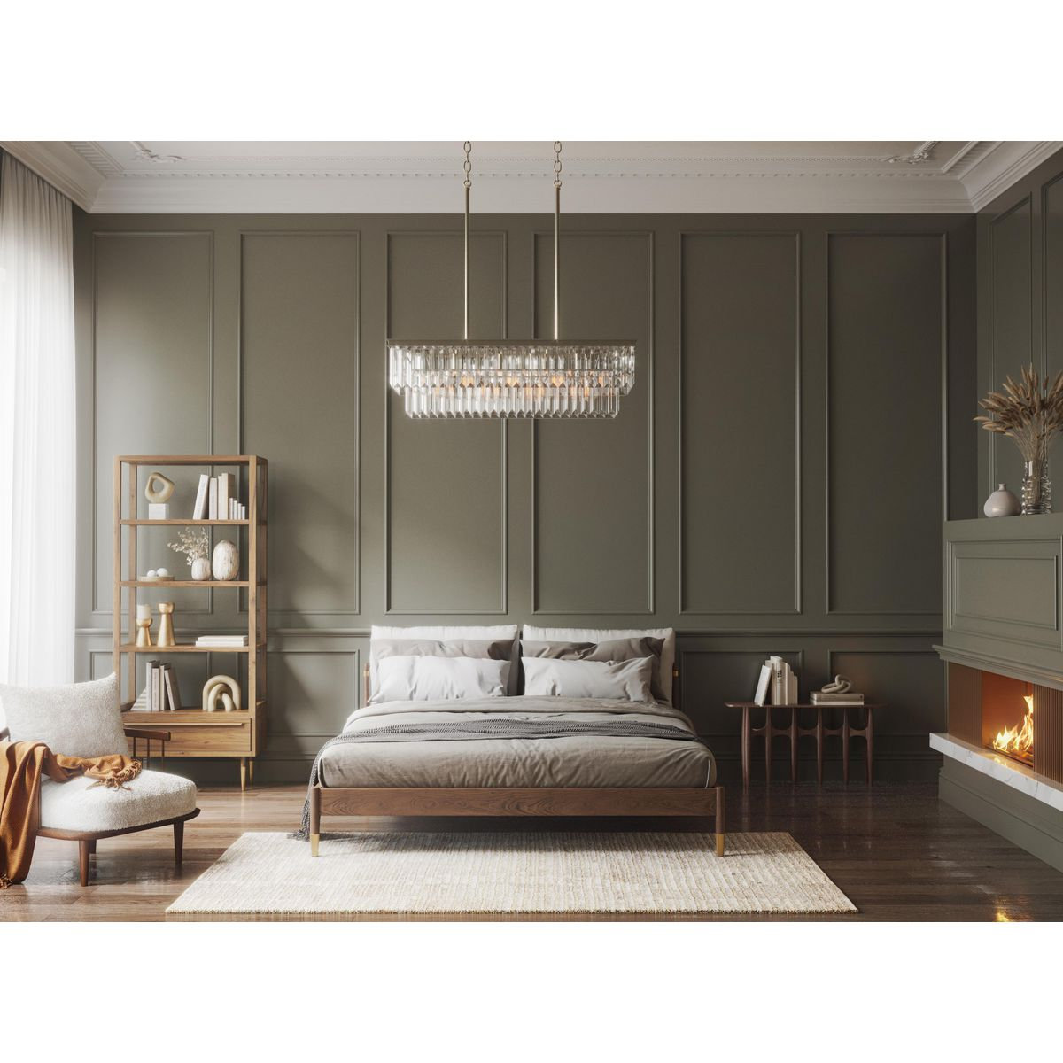Galene 4 - Light Dimmable Tiered Chandelier, Silver Ridge