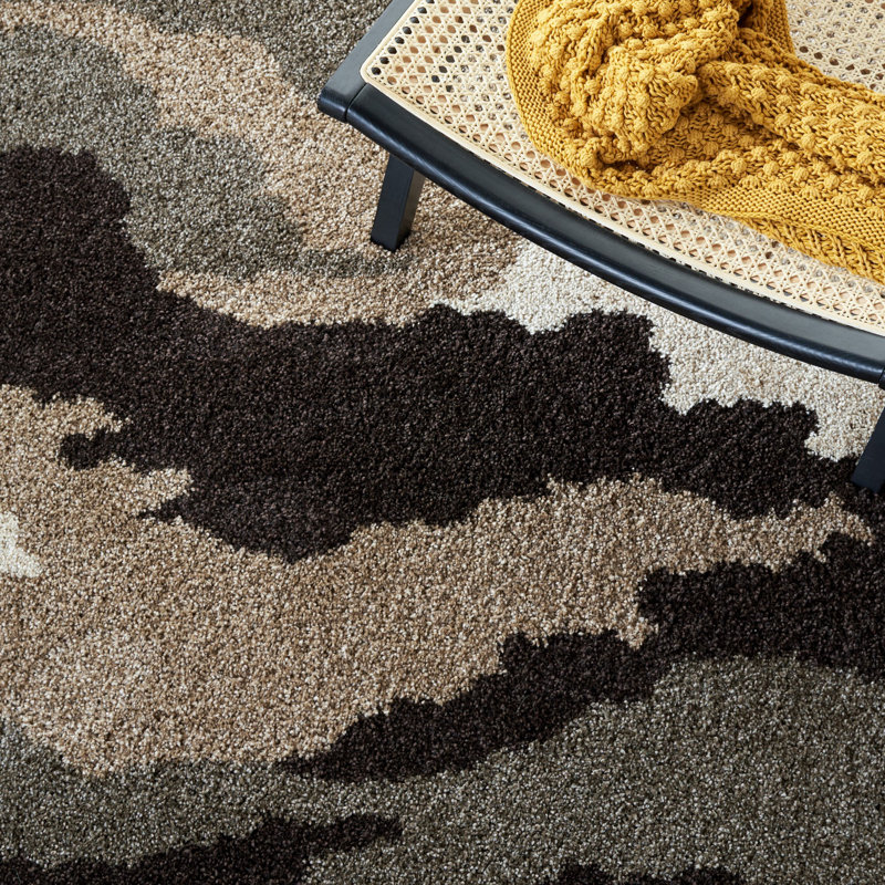 Millia Shag Performance Camouflage Rug, Rectangle 8' x 10'