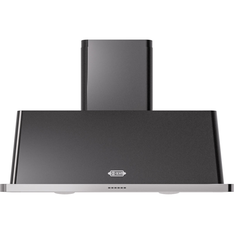 48" Majestic II 600 CFM Ducted Wall Mount Range Hood, Gloss Black