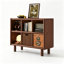 Bibliothèque standard en bois massif noyer moderne-1270313986