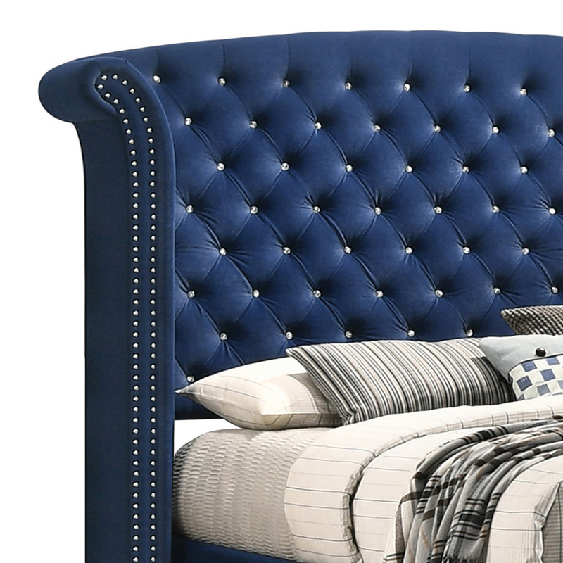 Lit tapissier Thoreson, Bleu Pacifique, Grand