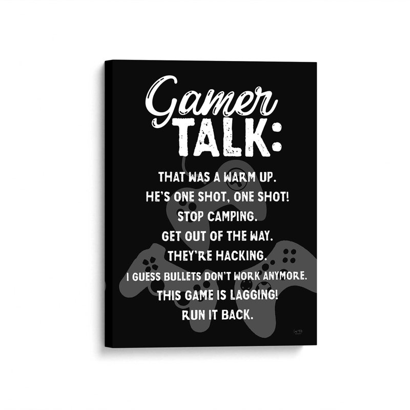 Reproduction d'art «Gamer parler» par Lux + Me Designs, L 30 x H 40, Ne s’applique pas, Toile non encadrée