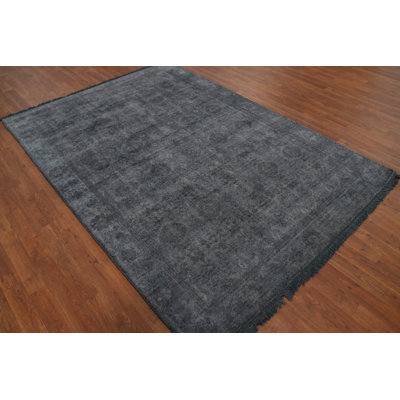 One-of-a-Kind 7' 11'' X 5' 7'' Cotton Area Rug Greys & Charcoal