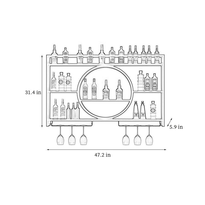 Lamanuel, Doré, H 31,4 po x l 47,2 po x P 5,9 po