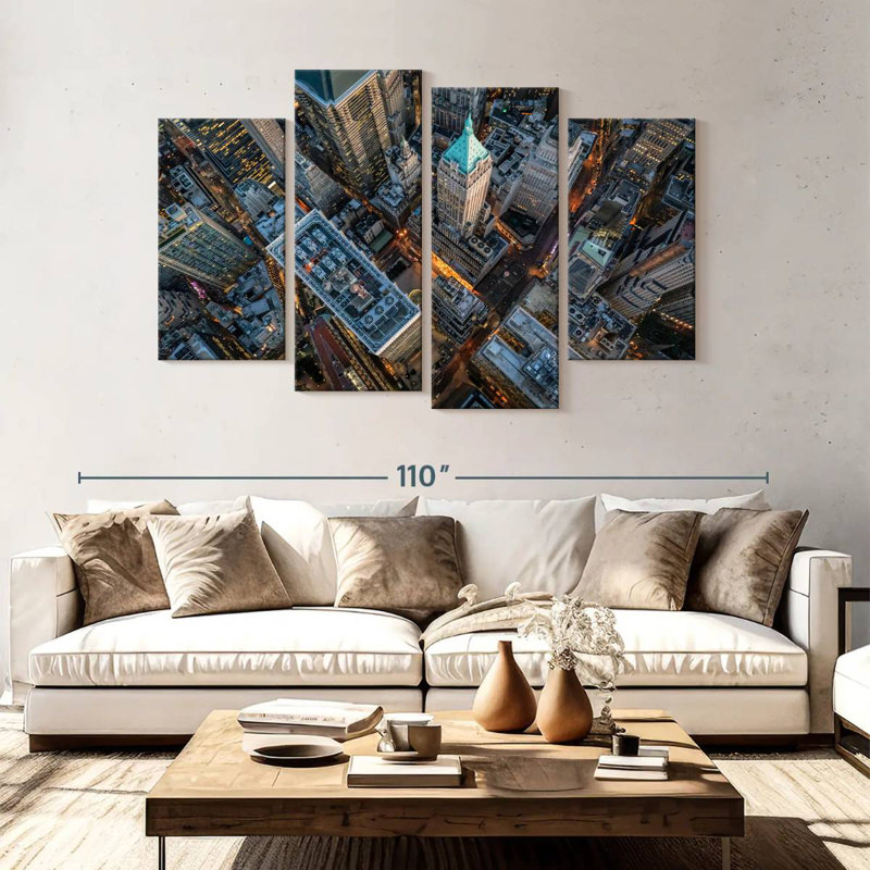 Lynelle New York vue d'en haut, H 54 po x l 84 po