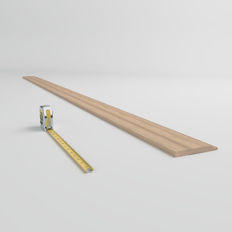White Oak Solid Hardwood Baseboard Moulding, 96" Length