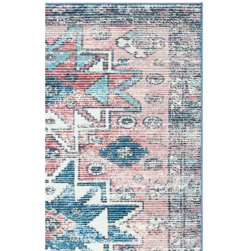 Jill Performance Machine Washable Oriental Rug, Square 6'7"