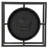 Metal Geometric Decorative Clock Mantel Clock With Open Square Frame, Tabletop Clock 9" X 4" X 9", Black