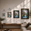 Wisteria Over Stone Japandi - Framed Print-925859973-925859974