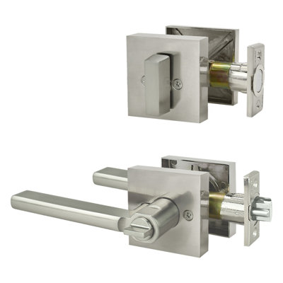 Levers With Deadbolt Reversible Entry Set