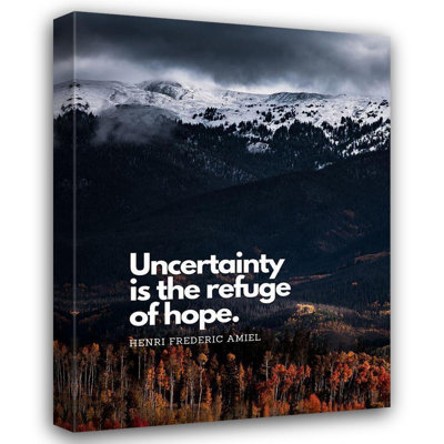 Millwood Pines ArtsyQuotes Gallery Wrapped Canvas Art Titled: Henri Frederic Amiel Quote: Refuge of Hope