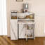 Multifunctional Folding Dining Table With Wall-Mounted Sideboard & Storage For Small Apartments(Wihte)