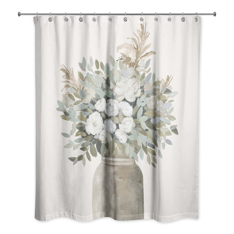 Rideau de douche simple Flowers