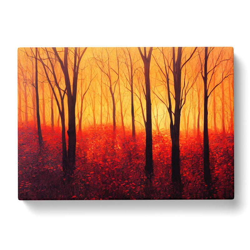 Autumn Forest At Sunset Vol.3 - Wrapped Canvas, 35cm H x 50cm W x 3cm D