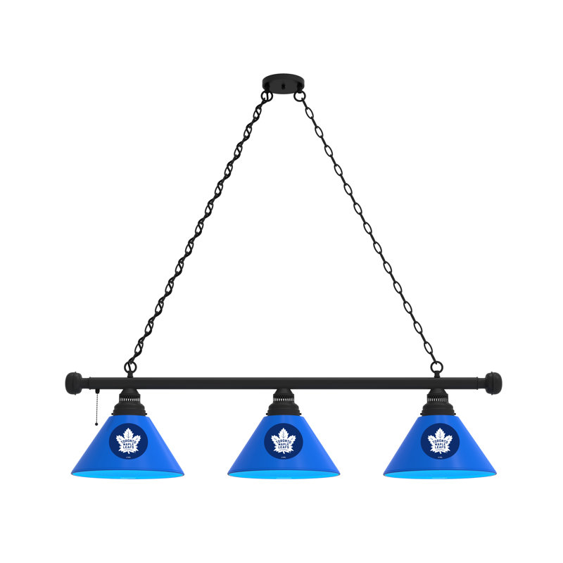 3 - Light Pool Table Lights Pendant, Black, Los Angeles Kings