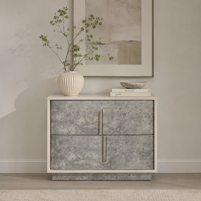Pavira 2-Drawer Nightstand - Stone