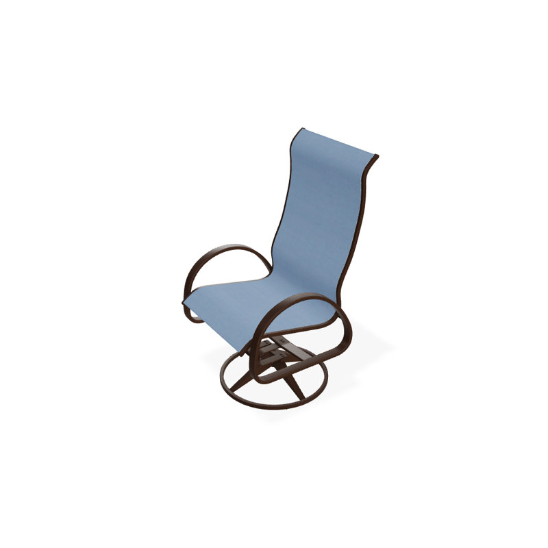 Fauteuil de patio pivotant Hiraku, Kona texturé, Ciel 42D