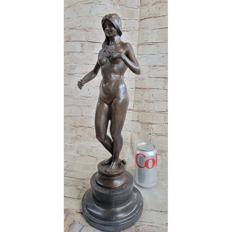 Ève dans le jardin d'Eden, sculpture de statue de bronze nu