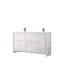 Meuble-lavabo blanc 60 po X P 20 po D, dessus en marbre de culture et robinet en métal-1324665718-1324665716
