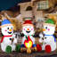 Décoration de Noël gonflable de bonhomme de neige de 6 pi de long avec feu de camp avec lumières DEL intégrées