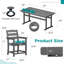 Ensemble de table de salle à manger de patio 7 pièces, ensemble de meubles d'extérieur en PEHD avec trou pour parasol-224071654