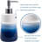 3-piece set of blue bathroom accessories