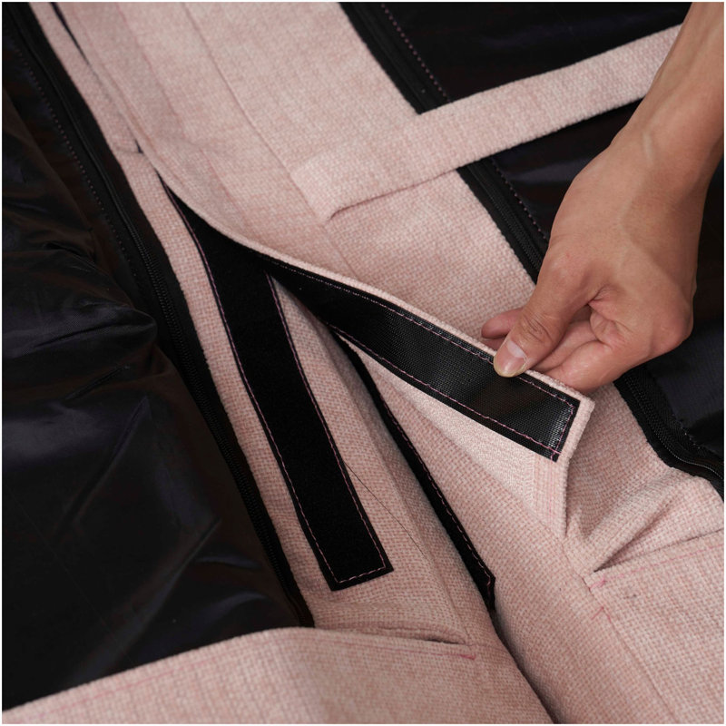Canapé-lit double convertible pliable, rose, Tissu rose