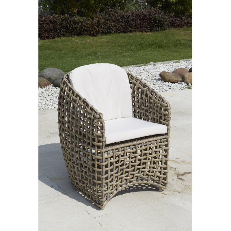 Dynasty Outdoor 5 - Piece Dining Set with Cushions, Canvas Canvas Sunbrella® Canvas, Kubu Mushroom