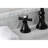 Kingston Brass Millennium Two-Handle 3-Hole Deck Mount Widespread Bathroom Faucet with Brass Pop-Up Drain-49401536