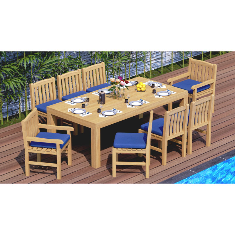 Devon Outdoor 9 - Piece Teak Dining Set