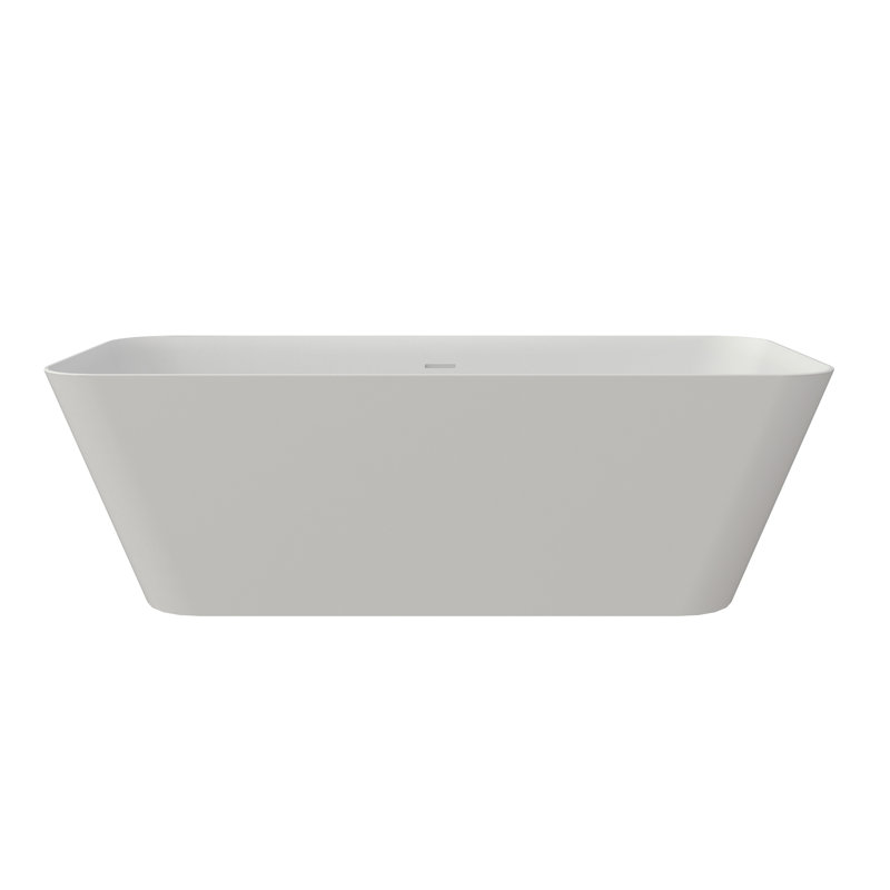 Baignoire de trempage à surface solide de 67 pouces - Baignoire profonde autoportante
