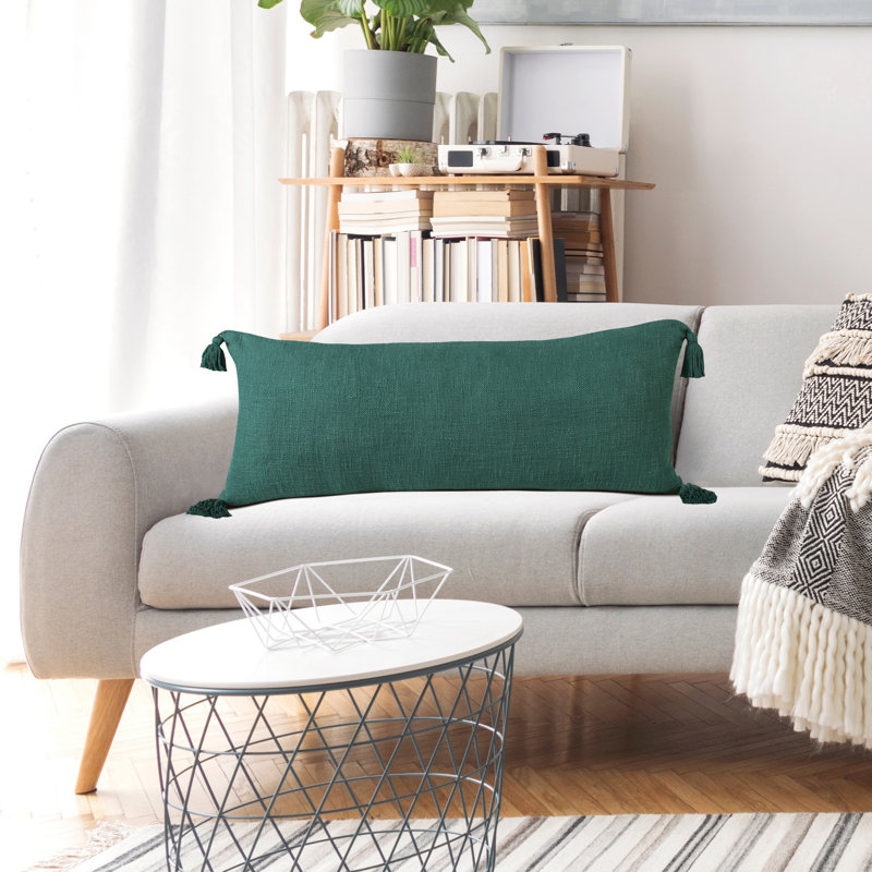 Insignia Cotton Throw Pillow, Green, Polyester/Polyfill