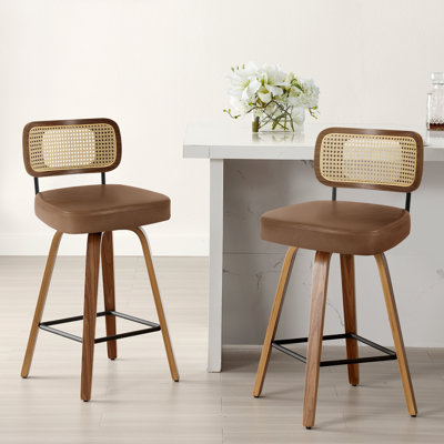 Lucania Swivel Upholstered Counter & Bar Stool