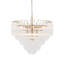 Woodland 12lt Pendant light Angled finished in Brass and Clear