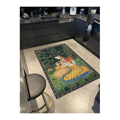 Mixed Colour Women Patterned Decorative Carpet