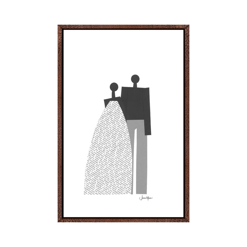 African Wedding Couple In Black And White by LouLouArtStudio - Print on Canvas, 66.04cm H x 45.72cm W x 3.81cm D