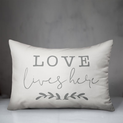 Love Lives Here Lumbar Pillow
