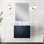 Meuble-lavabo bleu marine l 24 po x P 22 po, comptoir en marbre, miroir et robinet 18 po, meuble-lavabo 24 po 22 po, comptoir, résistant aux rayures et aux taches pour une utilisation prolongée