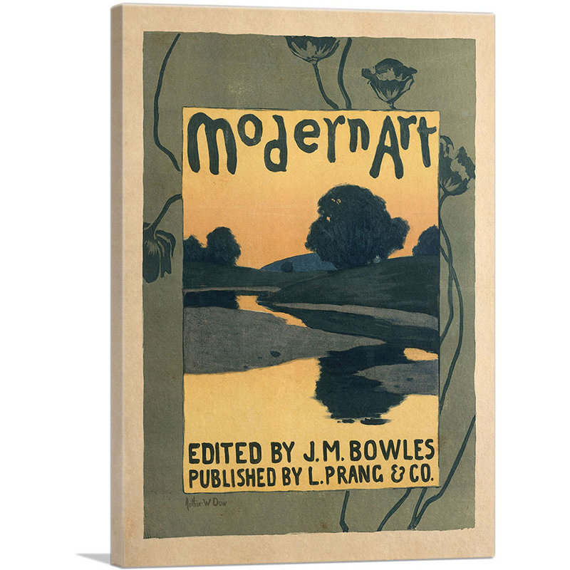 Affiche publicitaire du magazine Modern Art, 1895 par Arthur Wesley Dow, reproduction d'art sur toile tendue
